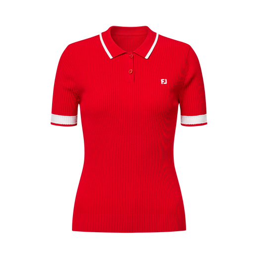 Slim Knit Polo Shirt Women