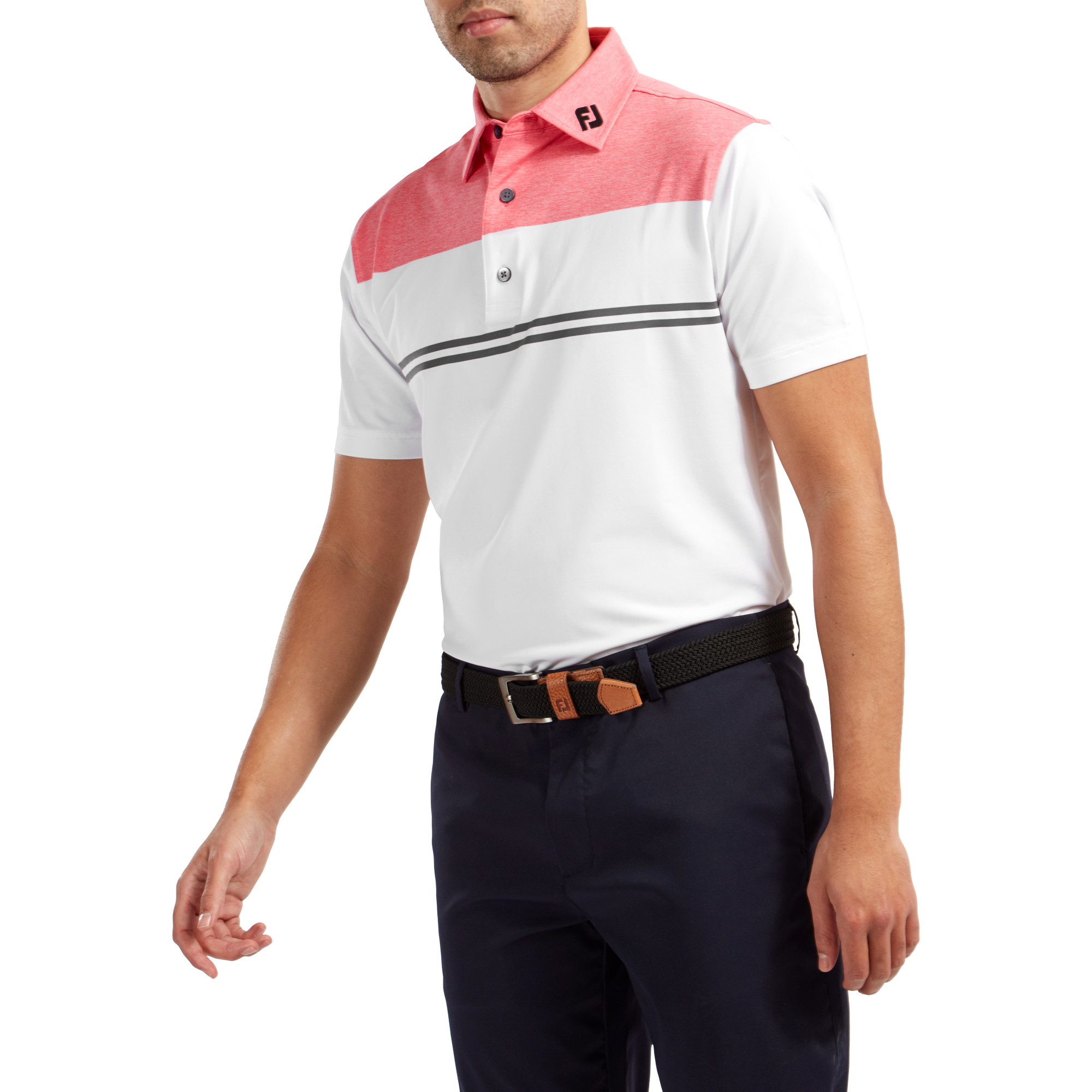 Heather Colour Block Lisle Performance Shirts