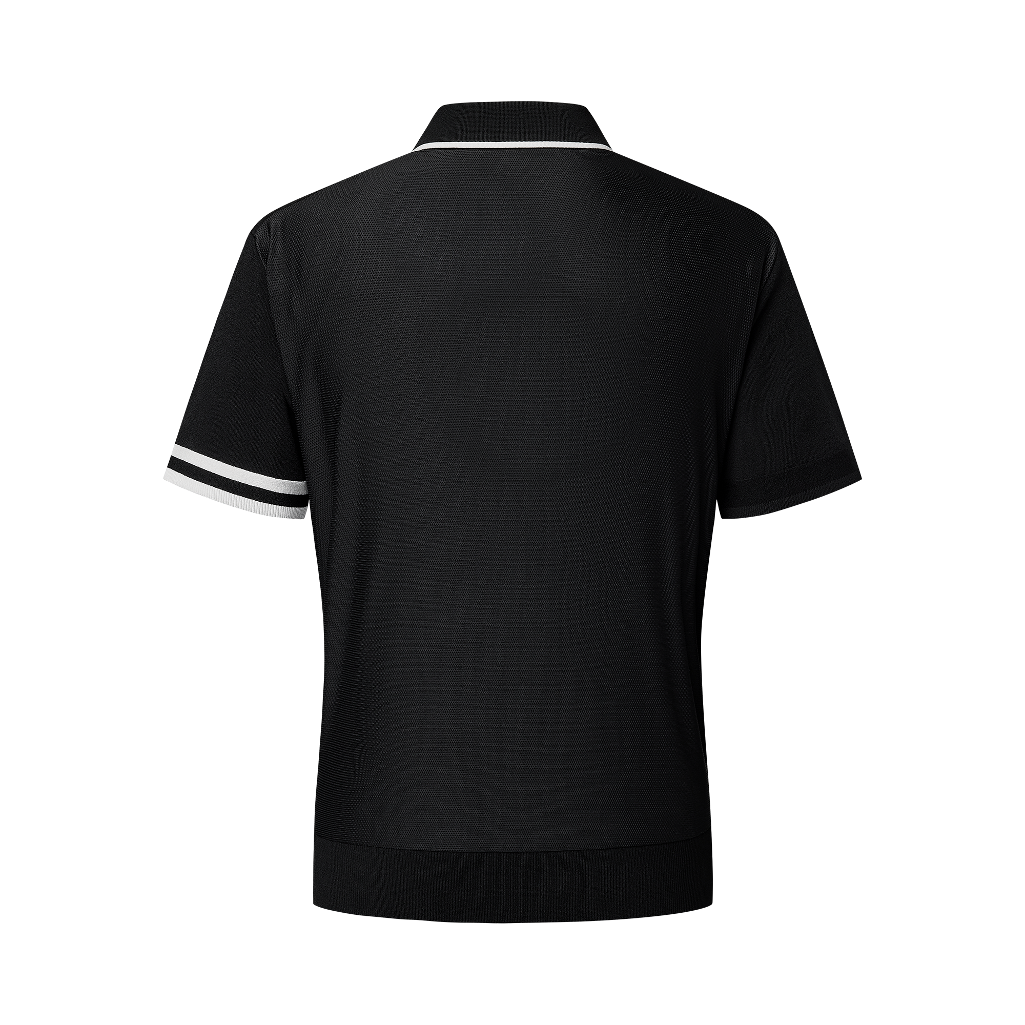 Stripe Logo Knit Polo Shirt