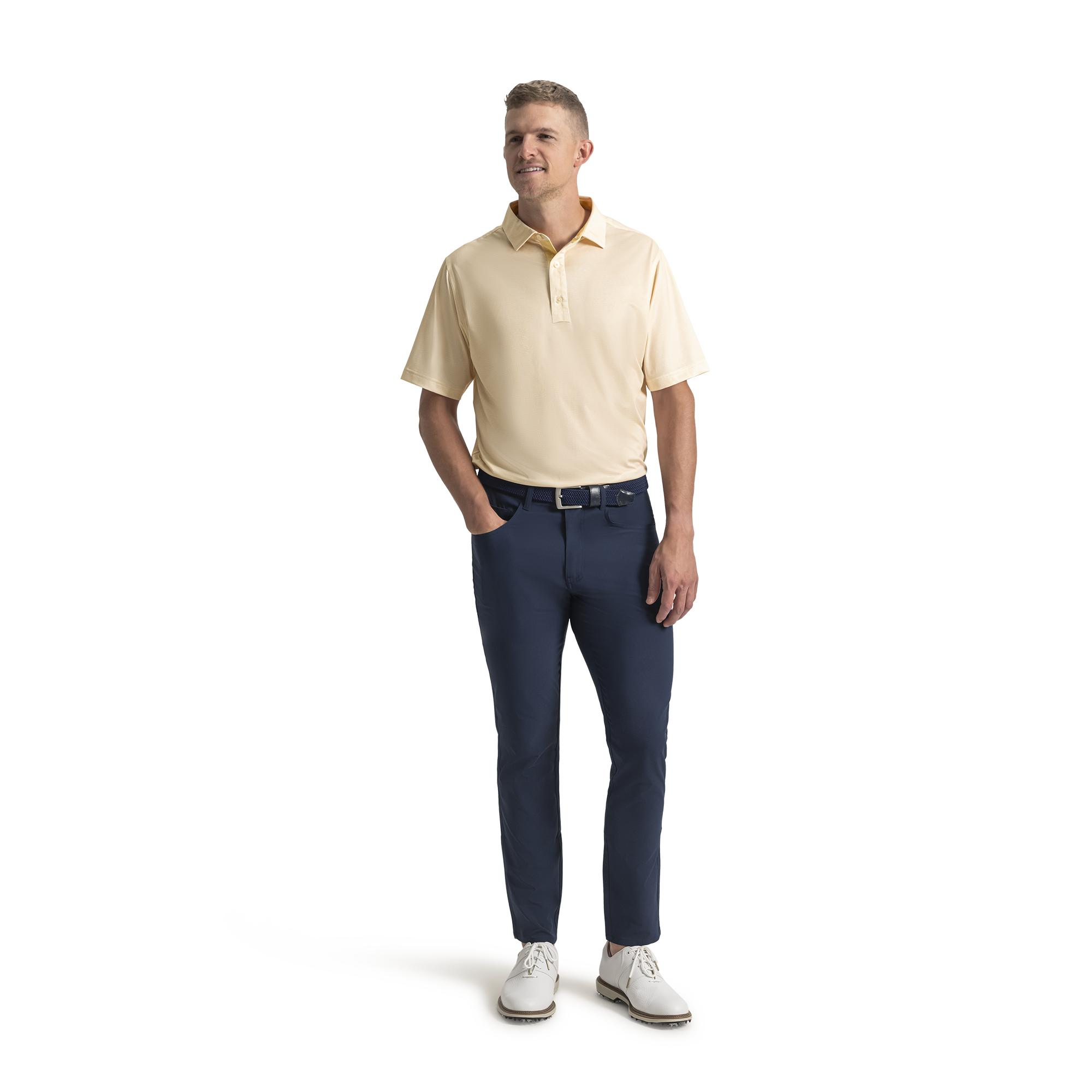 Seersucker Print Lisle Self Collar