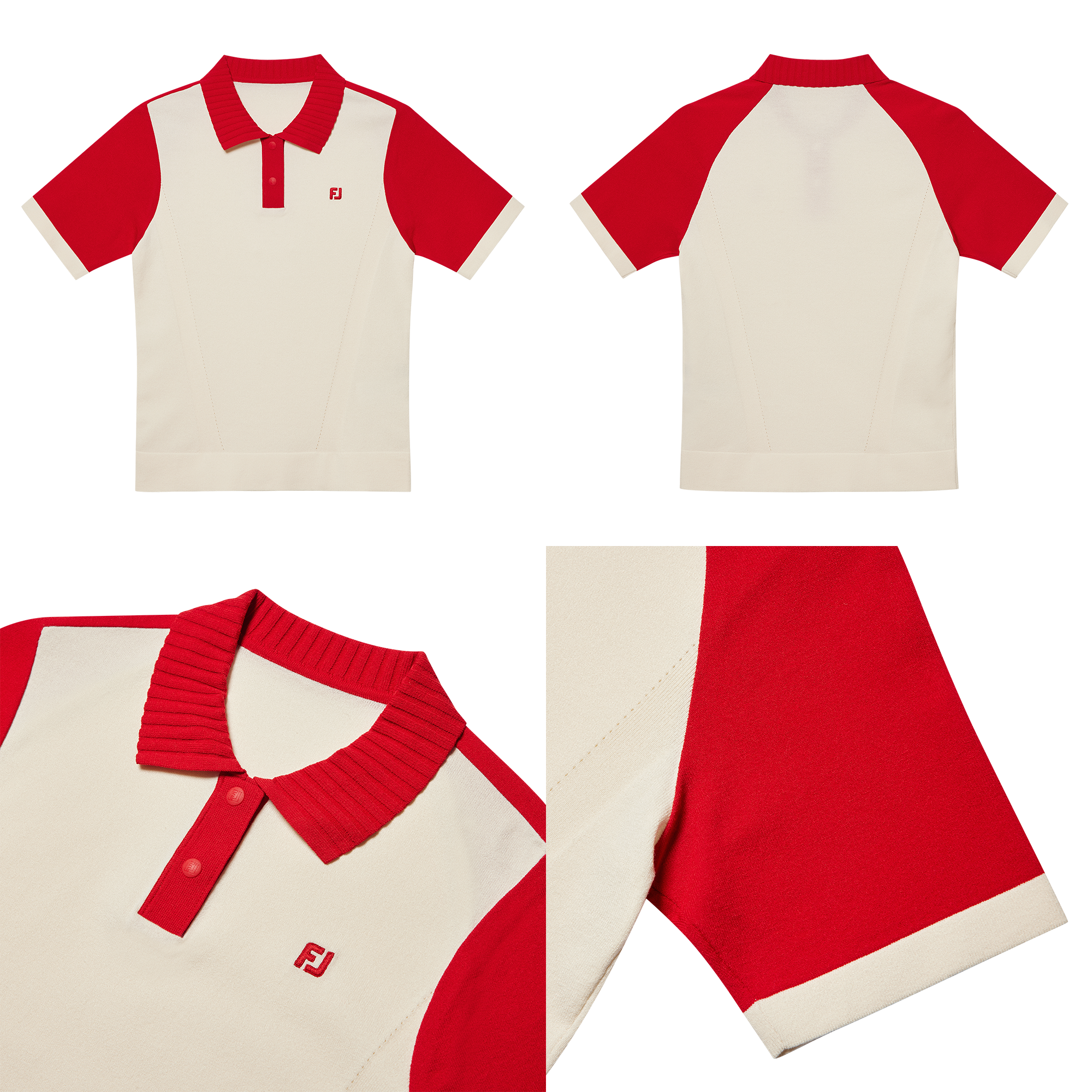 Color Knit Polo Shirts Women