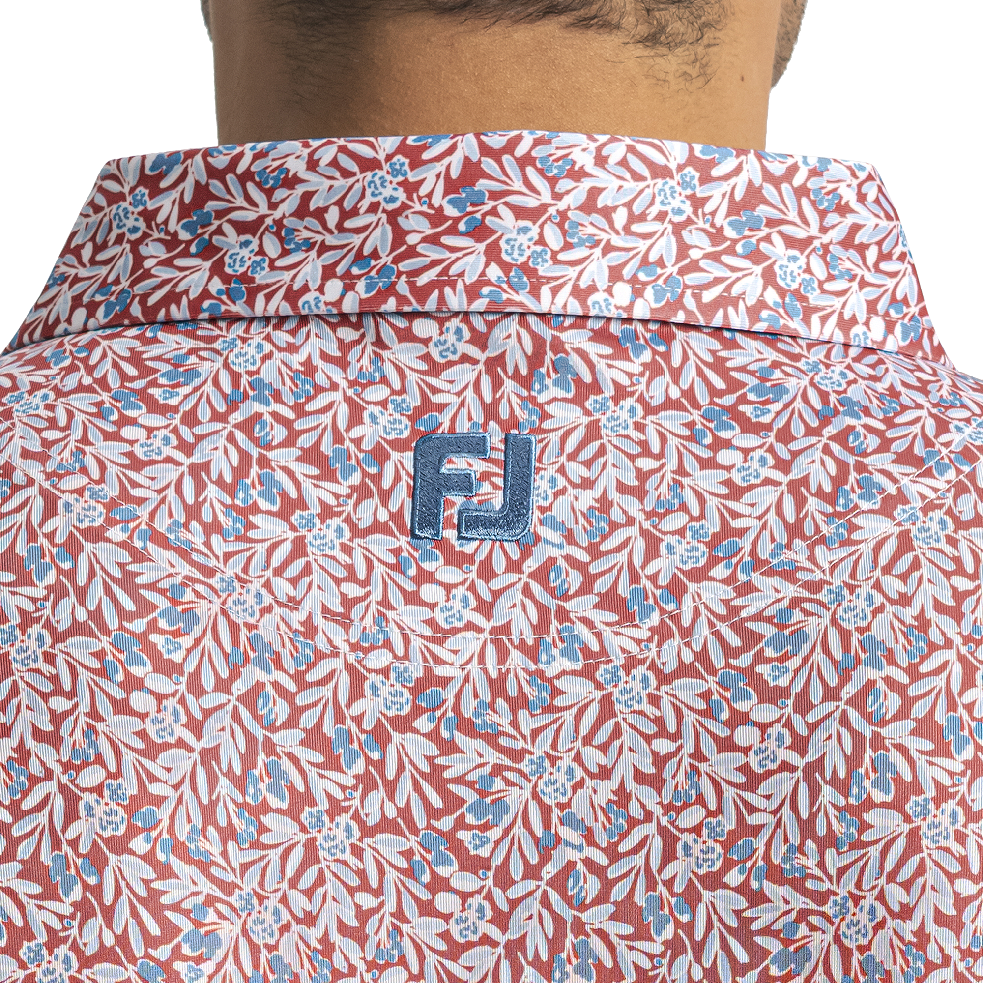 Meadow Print Lisle Self Collar