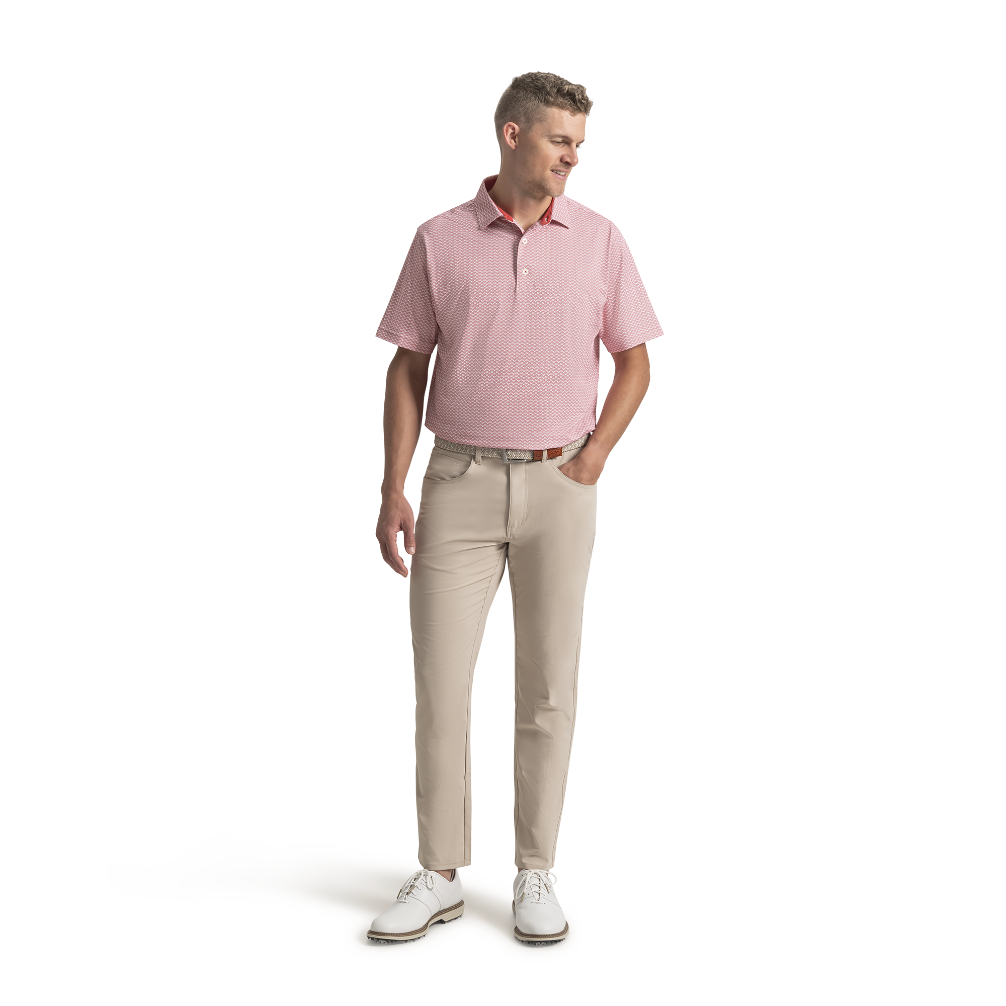 Scallop Geo Pique Self Collar