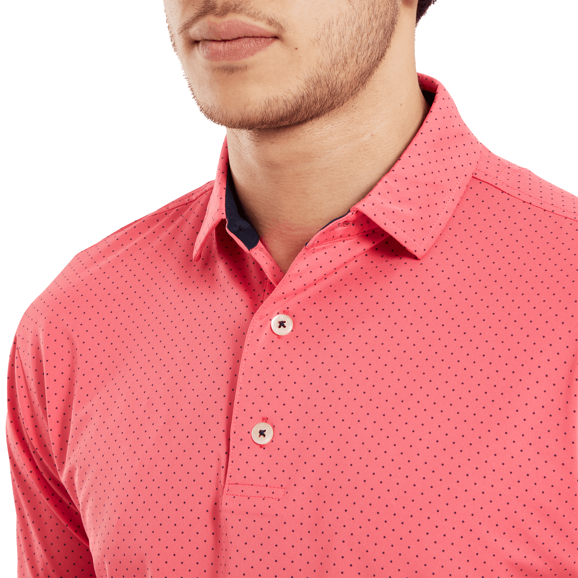 Stretch Lisle Dot Print