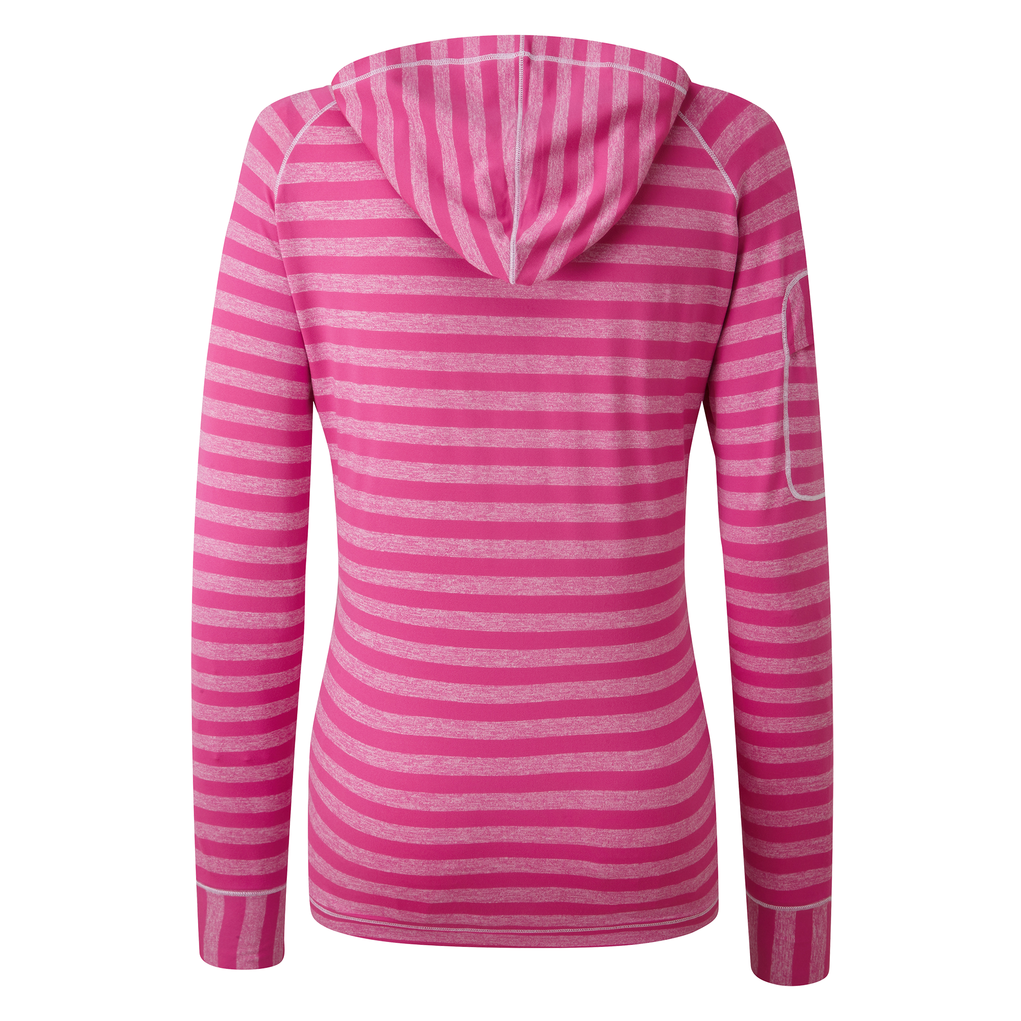 Pullover Hoodie in Jersey Tonal Melange Stripe