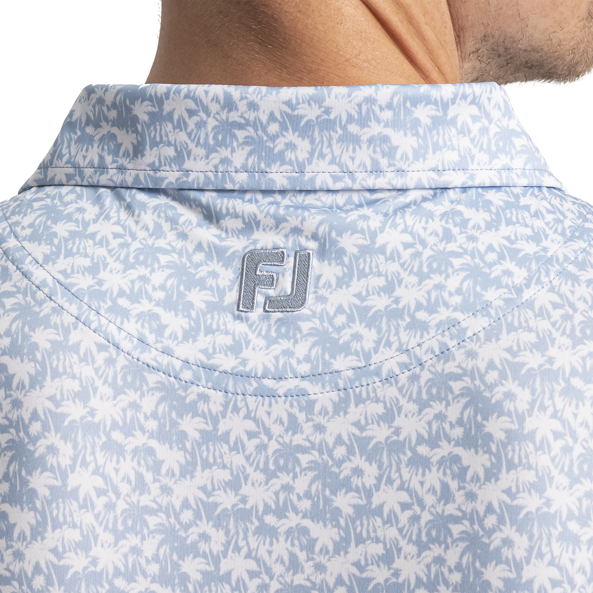 Hidden Palm Print Lisle Self Collar