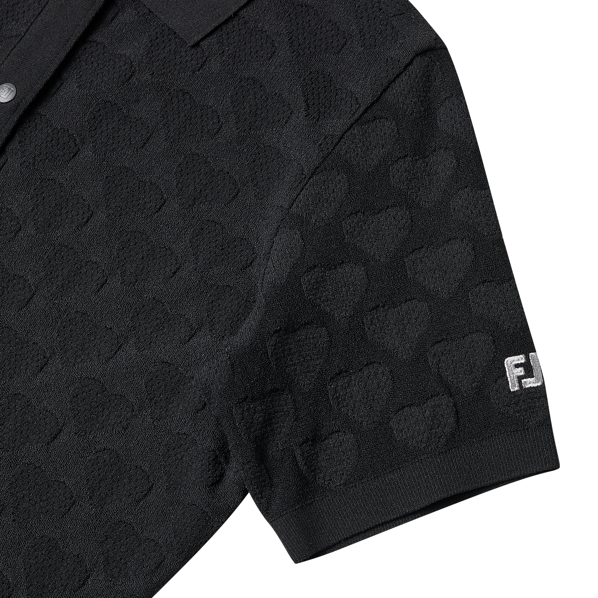 Patterned Open-Collar Polo Shirt Women