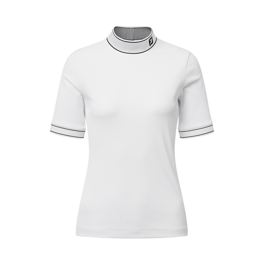 Short Sleeve High Neck Shirt Women