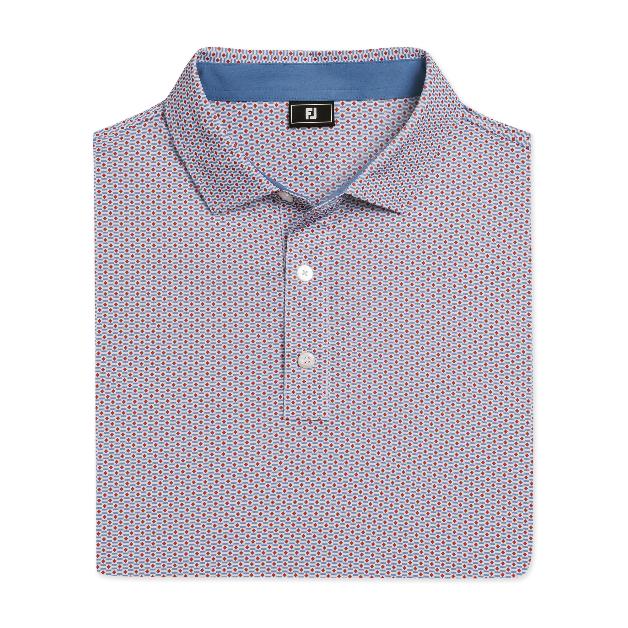 FJ Nautical Flag Print Lisle Self Collar