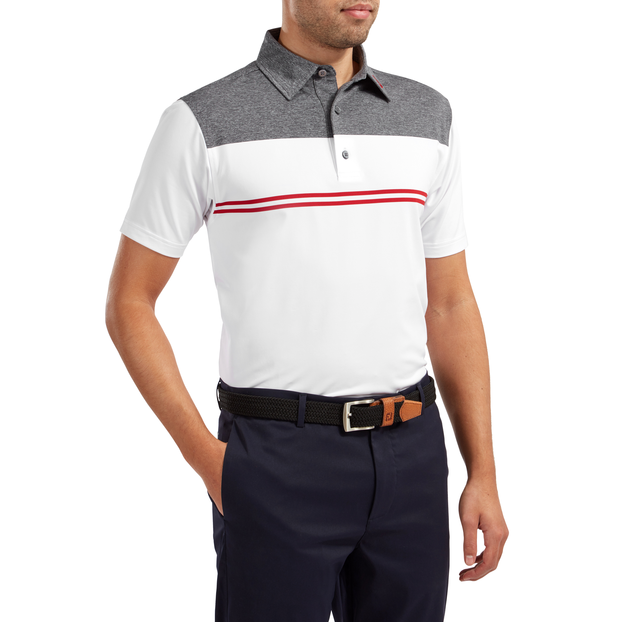 Heather Colour Block Lisle Performance Shirts