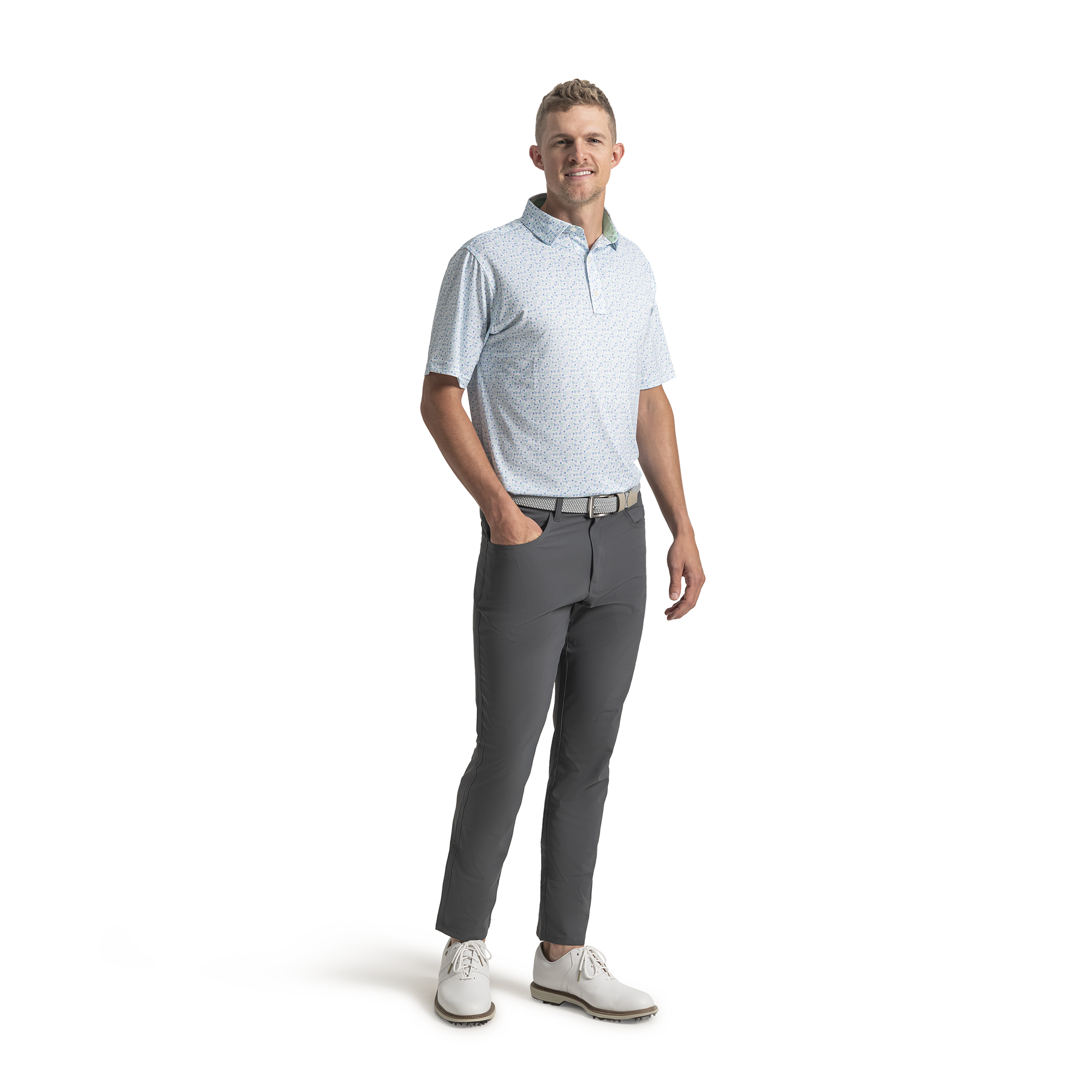 Surfs Up Print Lisle Self Collar