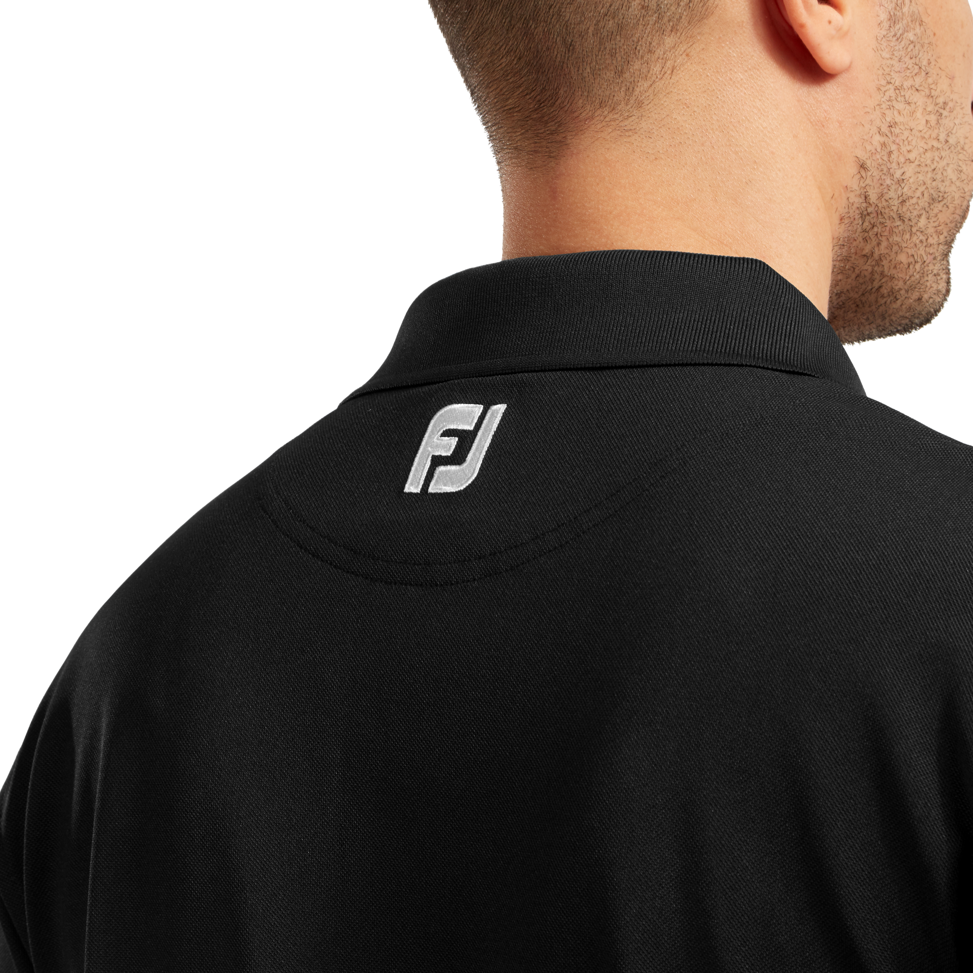 Stretch Pique Solid Knit Collar