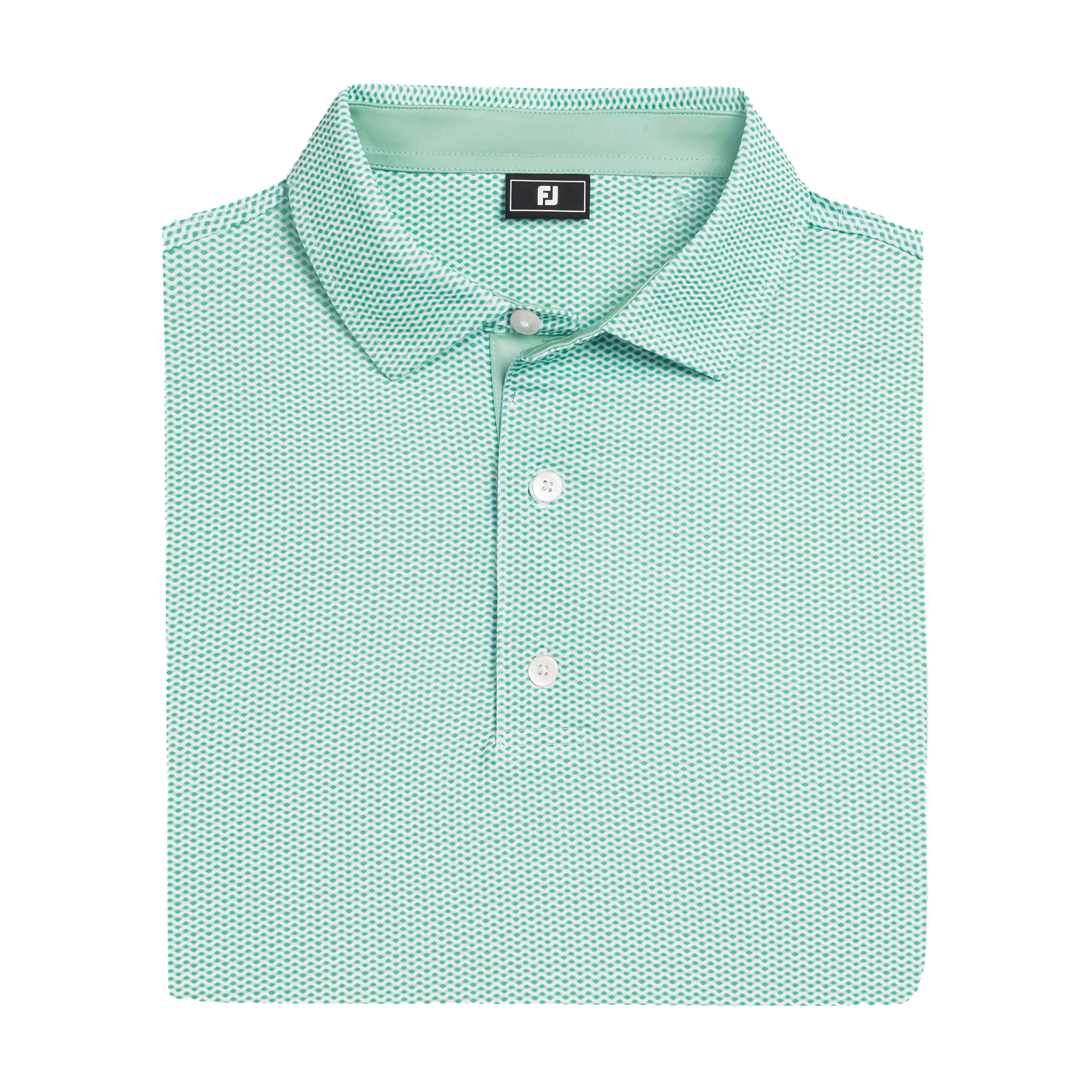 Wave Print Lisle Self Collar