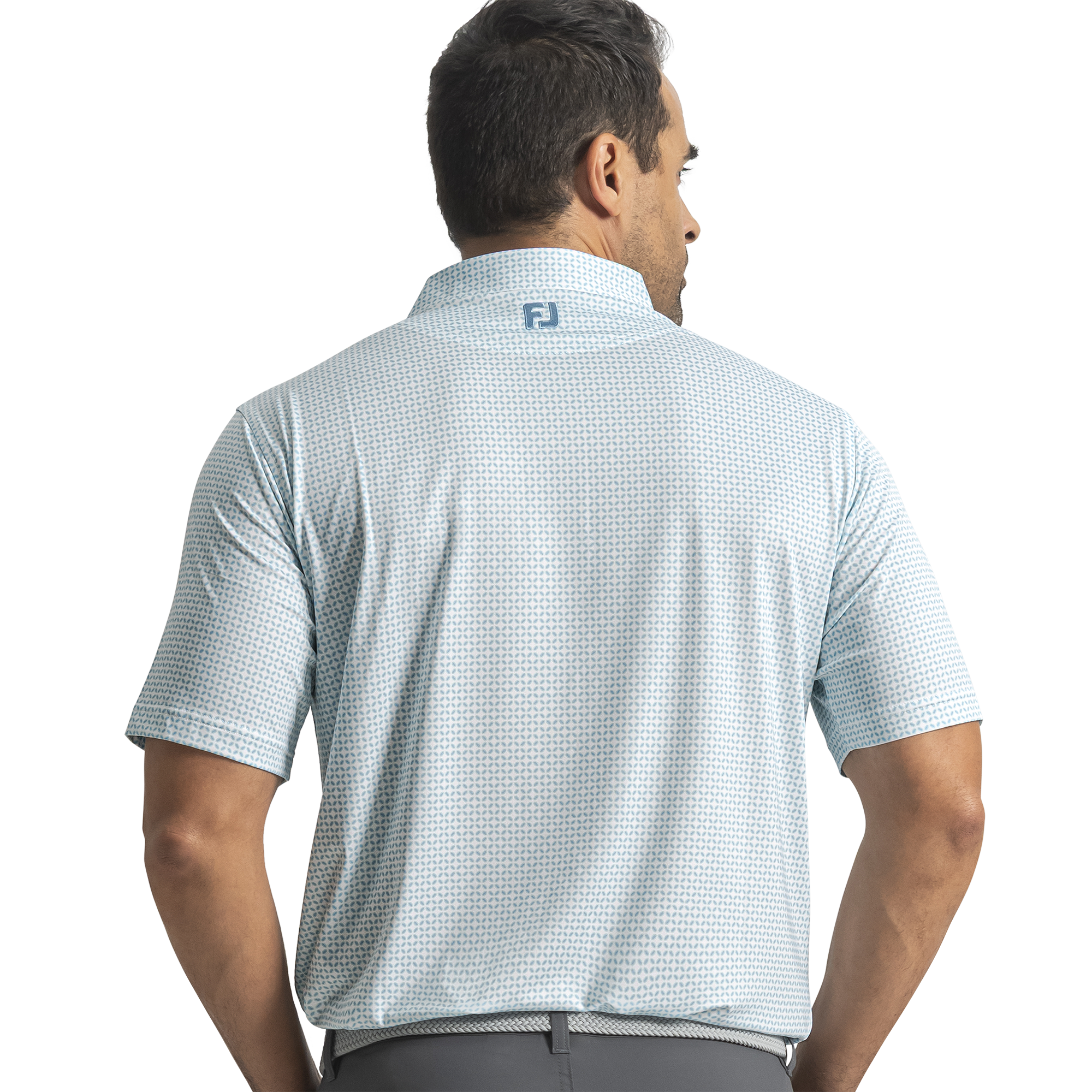 Ellipse Print Lisle Self Collar